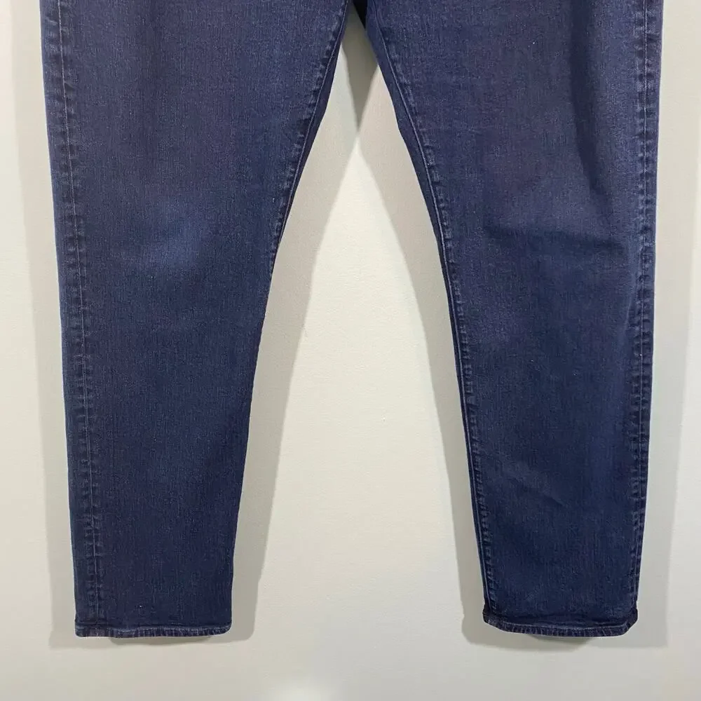 Revtown Men Blue Indigo Automatic Straight Leg Jeans Size 38 x 32